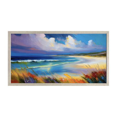 CC1387obm Vibrant Summer Shore Landscape m 121 x 65cm