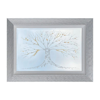 CC1399LAM Silver-Gold Leaf Tree mirror 84 x 114 cm