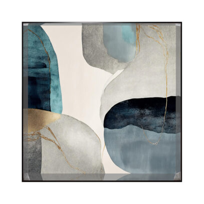 CC1408 AQUA PEBBLES ABSTRACT III 89 x 89 cm